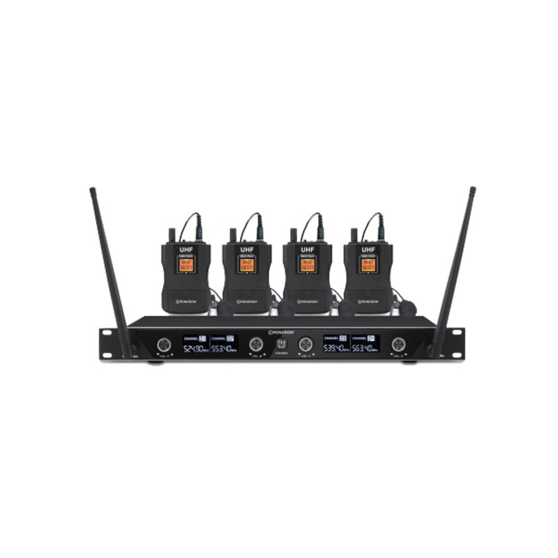 Rondson Ensemble récepteur UHF avec 4 micro-cravates