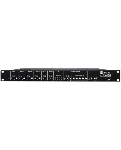 Ecler eHMA250 : Mélangeur amplifié polyvalent avec priorité audio
